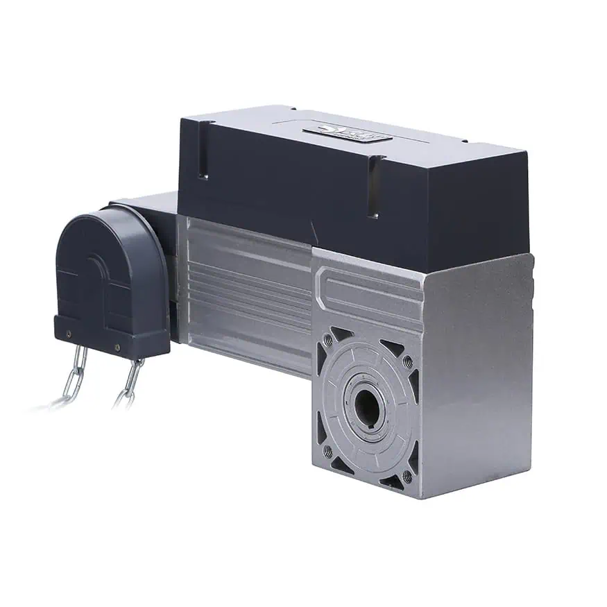 Vallis Remote Gate INDUS40 automatic rolling shutter motor side view